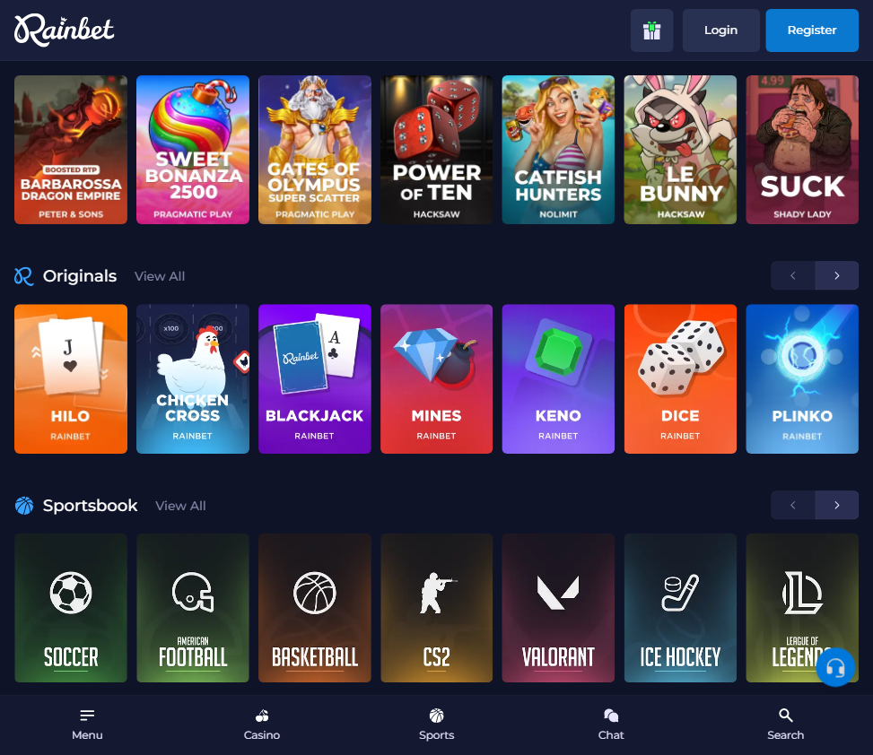 Rainbet slide1